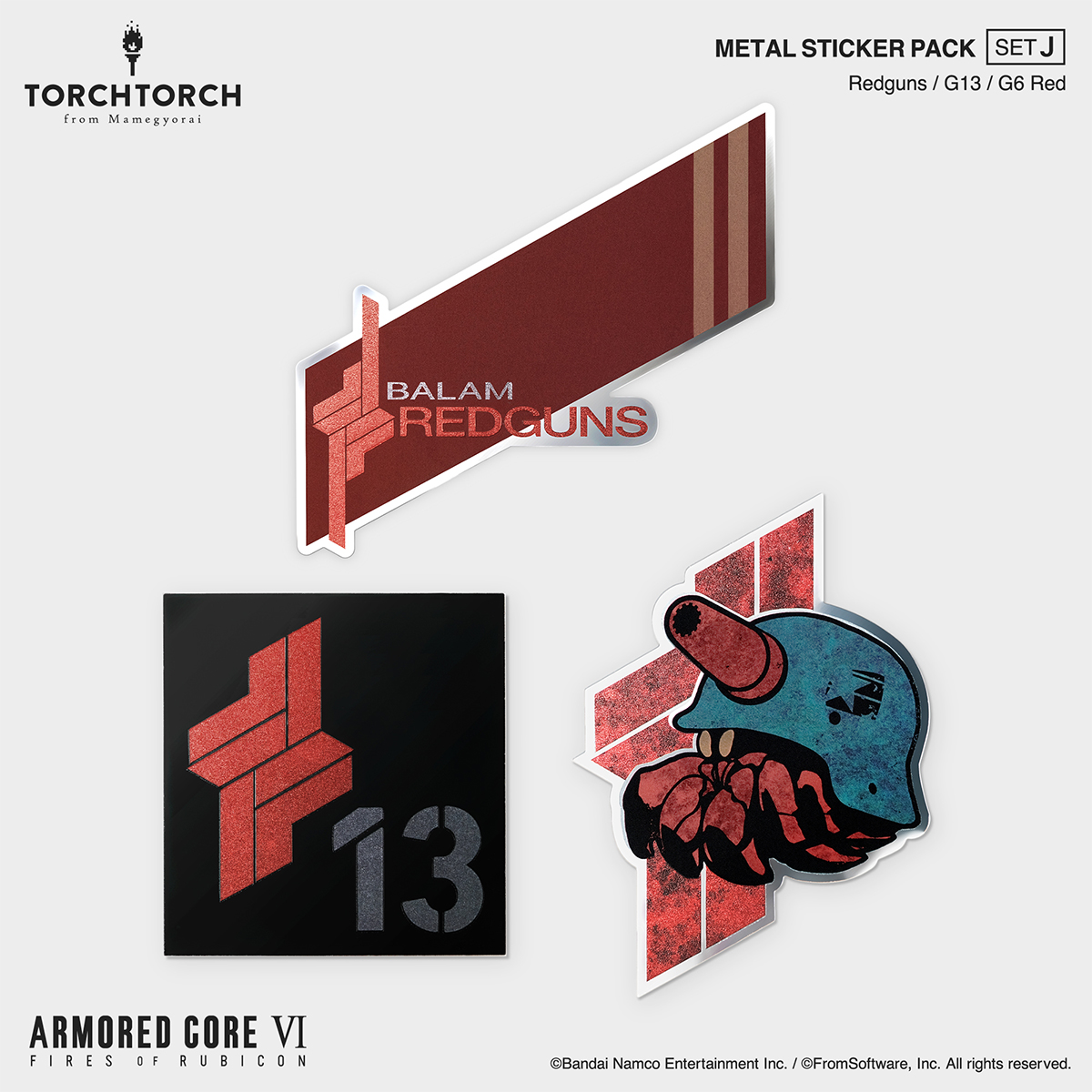 METAL STICKER PACK ARMORED CORE VI FIRES OF RUBICON × TORCH TORCH