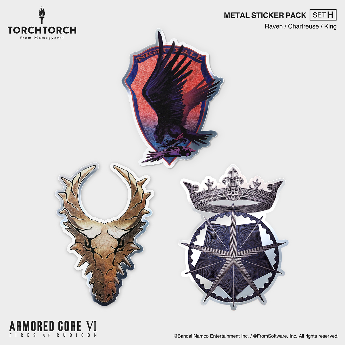 METAL STICKER PACK ARMORED CORE VI FIRES OF RUBICON × TORCH TORCH