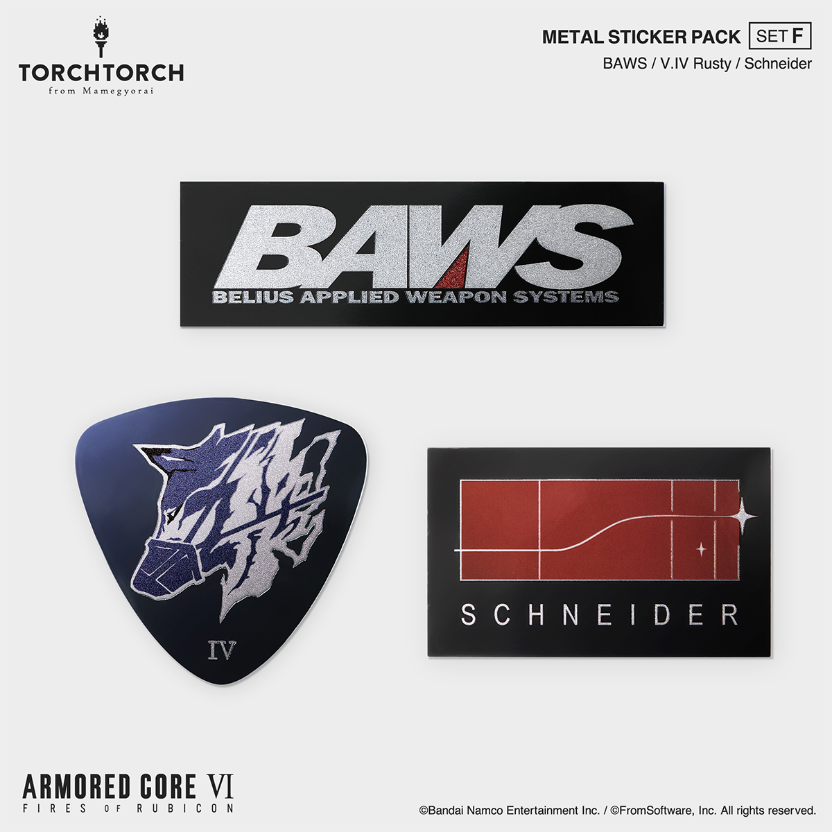 METAL STICKER PACK ARMORED CORE VI FIRES OF RUBICON × TORCH TORCH