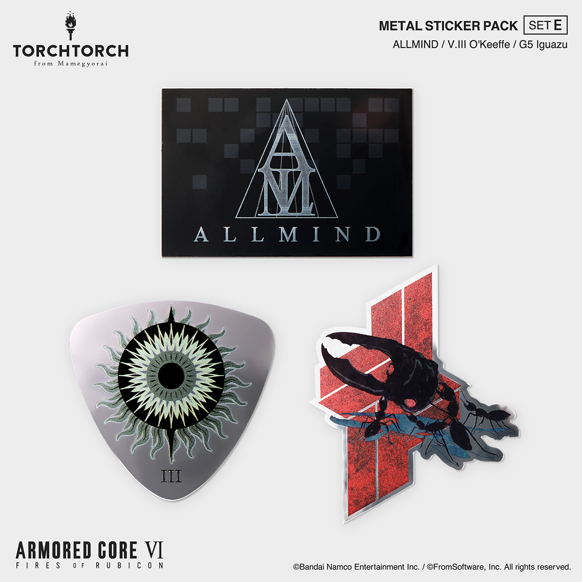 METAL STICKER PACK ARMORED CORE VI FIRES OF RUBICON × TORCH TORCH