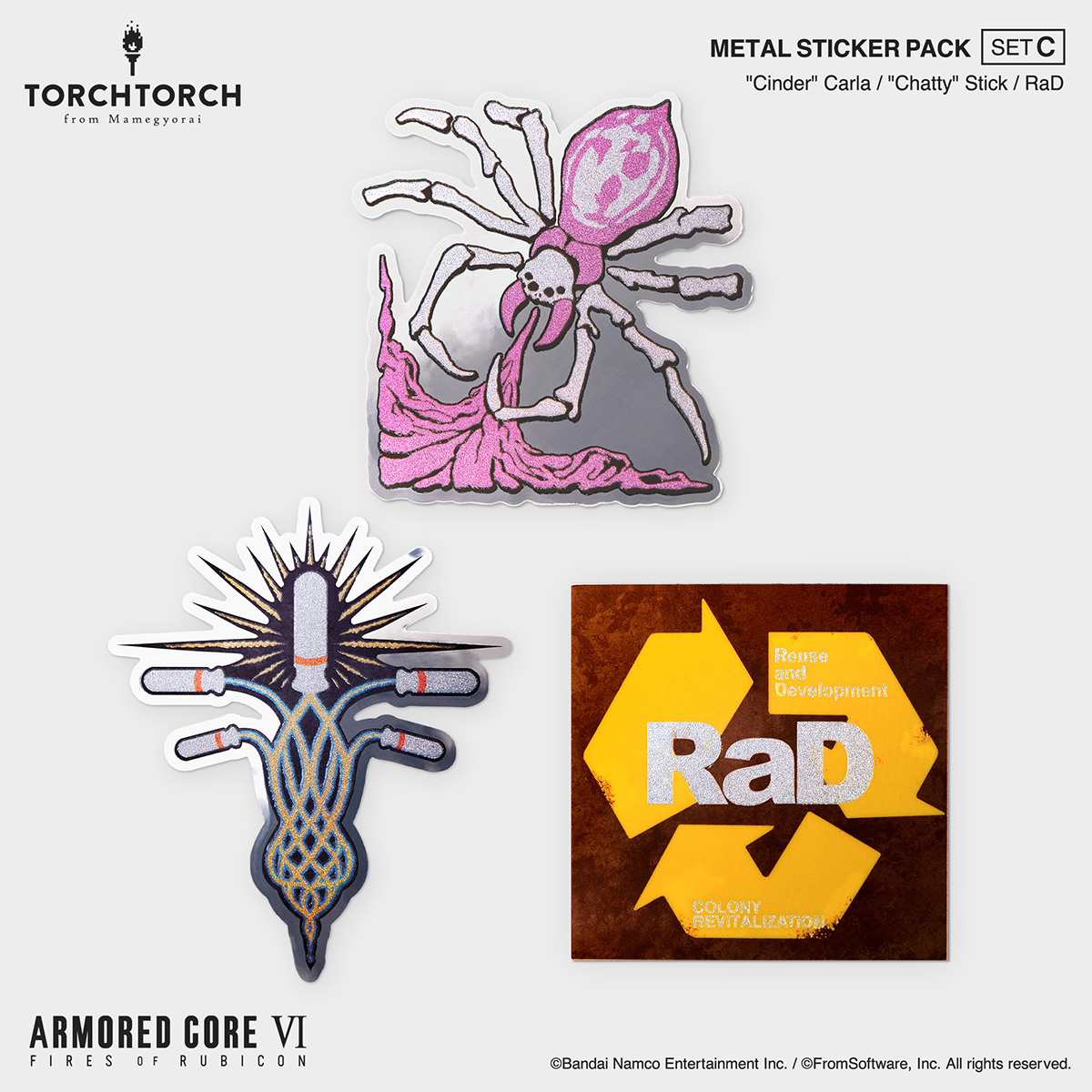 METAL STICKER PACK ARMORED CORE VI FIRES OF RUBICON × TORCH TORCH