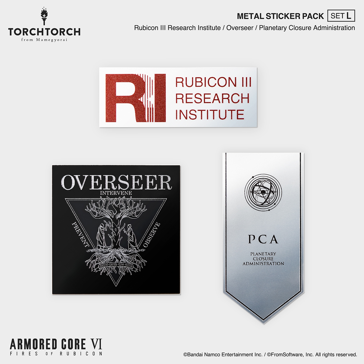 METAL STICKER PACK ARMORED CORE VI FIRES OF RUBICON × TORCH TORCH